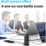 NCC777 140W GaN Desktoplader USB-C + USB-A 8-Port Lynopladningsstation til Bærbar Computer Telefon
