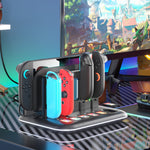 IPLAY HBS-2879 Cooling Stand for Nintendo Switch 2 / OLED / Switch RGB Lighting Charging Dock with Game Card Storage