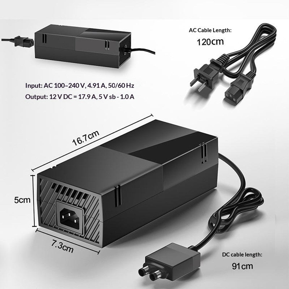 For Xbox One 12V 17.9A Power Brick AC Adapter Power Supply Charger Cord Replacement