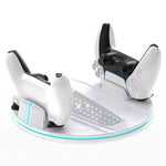 8057 Dual Controller Charging Station for Sony PlayStation 5 / 5 Slim / 5 Pro Console Stand Headphone Holder