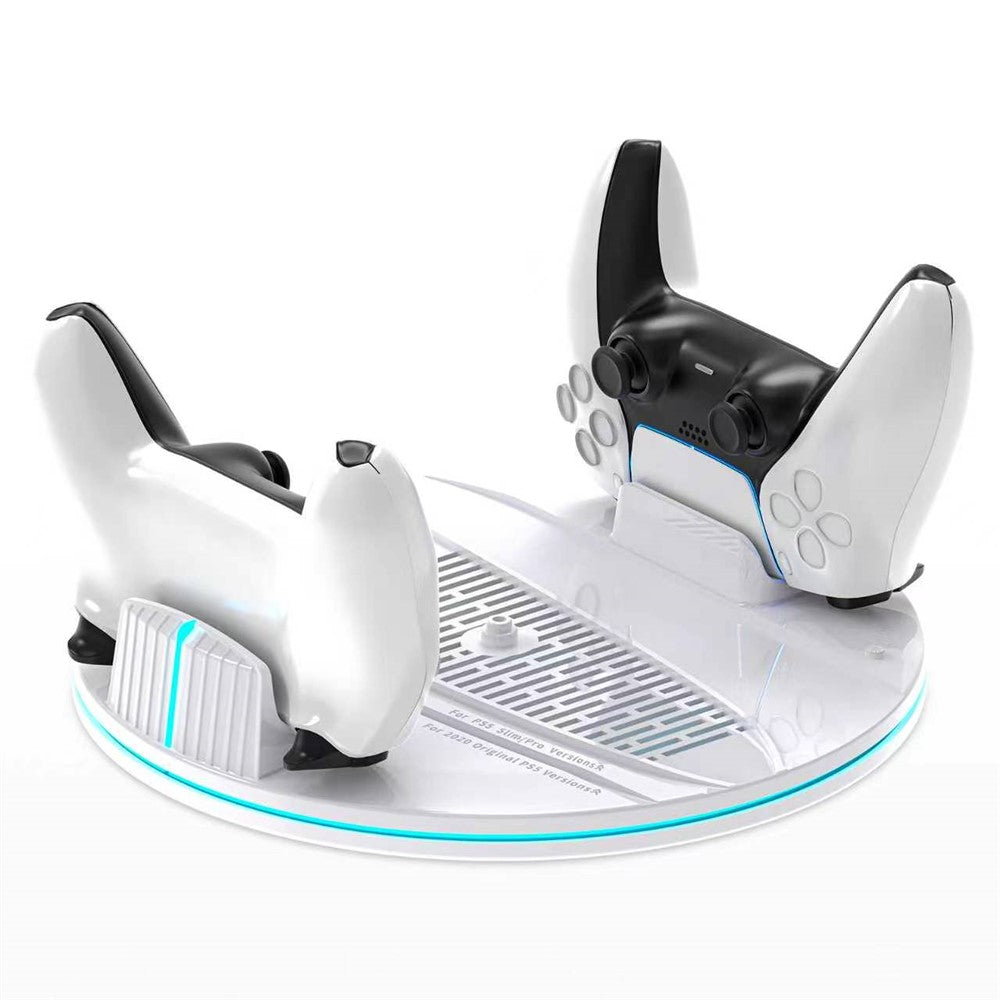 8057 Dual Controller Charging Station for Sony PlayStation 5 / 5 Slim / 5 Pro Console Stand Headphone Holder