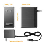 MIMD 2.6A AC Adapter for Nintendo Switch / Lite / OLED Game Controller Type-C Charger with 1.5m Cable