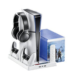 IPLAY HBP-534 Cooling Stand for Sony PlayStation 5/5 Pro/5 Slim Digital/Disc Version Dual Controller Charging Station with Fan Headset Holder