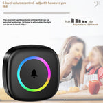A6 Wireless Doorbell Kit 300m Range Colorful LED 60 Melodies No Wiring, 2 Transmitters + 1 Receiver