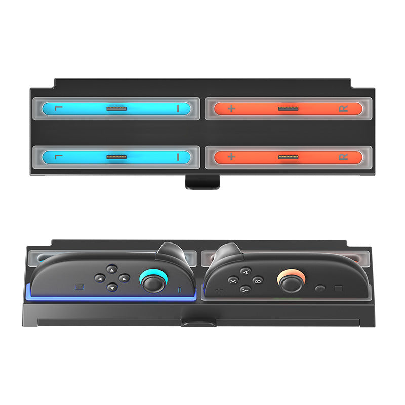 IPLAY HBS-2855 Vægmonteret Opladningsdock til Nintendo Switch 2 Joy-Con Controllere med Opbevaringsplads til Spilkort