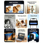 K7P Wireless Security Camera 1080P HD Smart Human Tracking Night Vision Home Monitor