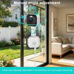 K6W-2 2K Dual Lens Window WiFi Camera Drill-Free Security Camera for Home and Shop Use