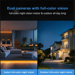 K6W-2 2K Dual Lens Window WiFi Camera Drill-Free Security Camera for Home and Shop Use