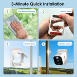 K15 1080P 3MP Security Camera 100 Degree Wide Angle IP66 WiFi Color Night Vision Two-Way Audio IP Camera