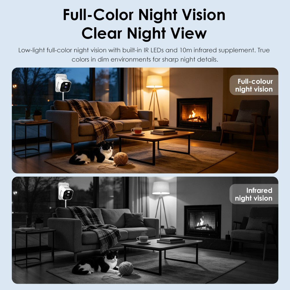 K15 1080P 3MP Security Camera 100 Degree Wide Angle IP66 WiFi Color Night Vision Two-Way Audio IP Camera