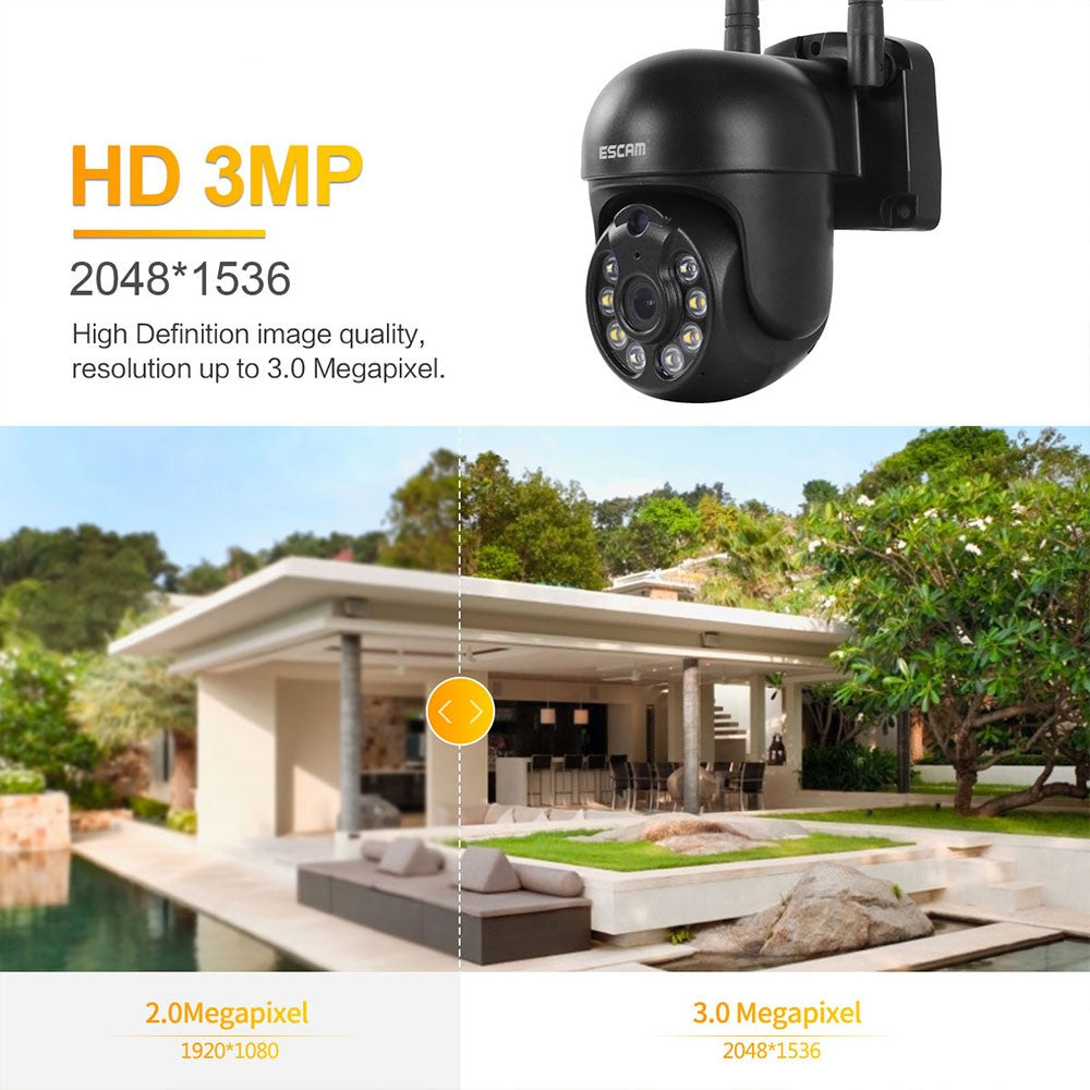 ESCAM WNK610 3MP Move Detection Dual-Light Source Night Vision Dual-Way Voice Intercom Wireless Security Camera