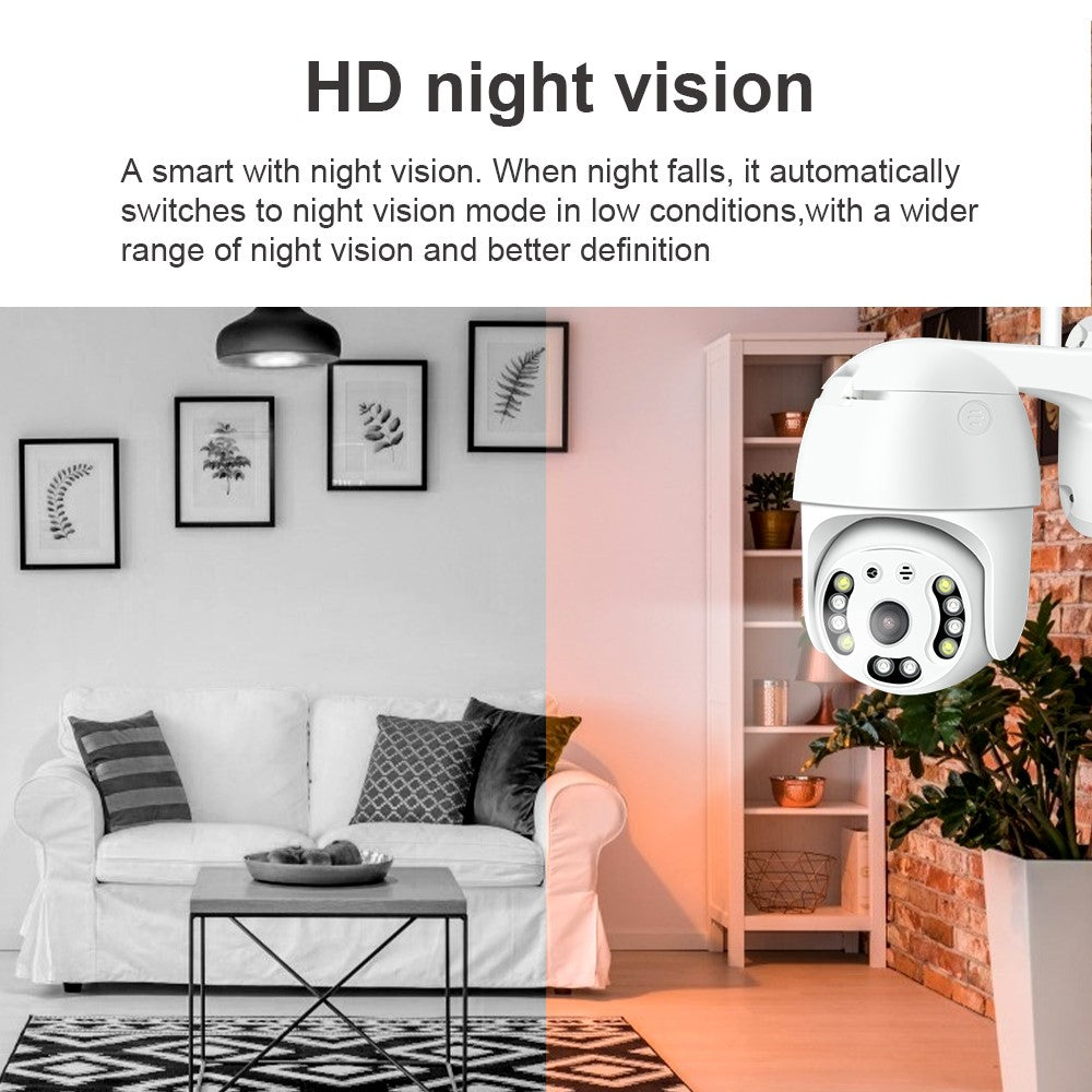 SD01 Ultra HD 5MP Security Camera Outdoor Waterproof PTZ Night Vision WiFi Camera RJ45 Internet for Home Security