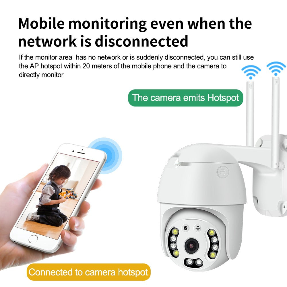 SD01 Ultra HD 5MP Security Camera Outdoor Waterproof PTZ Night Vision WiFi Camera RJ45 Internet for Home Security