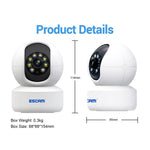 ESCAM QF005 3.0MP WiFi Two-way Voice Humanoid Detection IP Camera IR LED Night Vision Security Camera