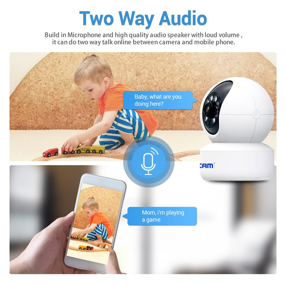 ESCAM QF005 3.0MP WiFi Two-way Voice Humanoid Detection IP Camera IR LED Night Vision Security Camera