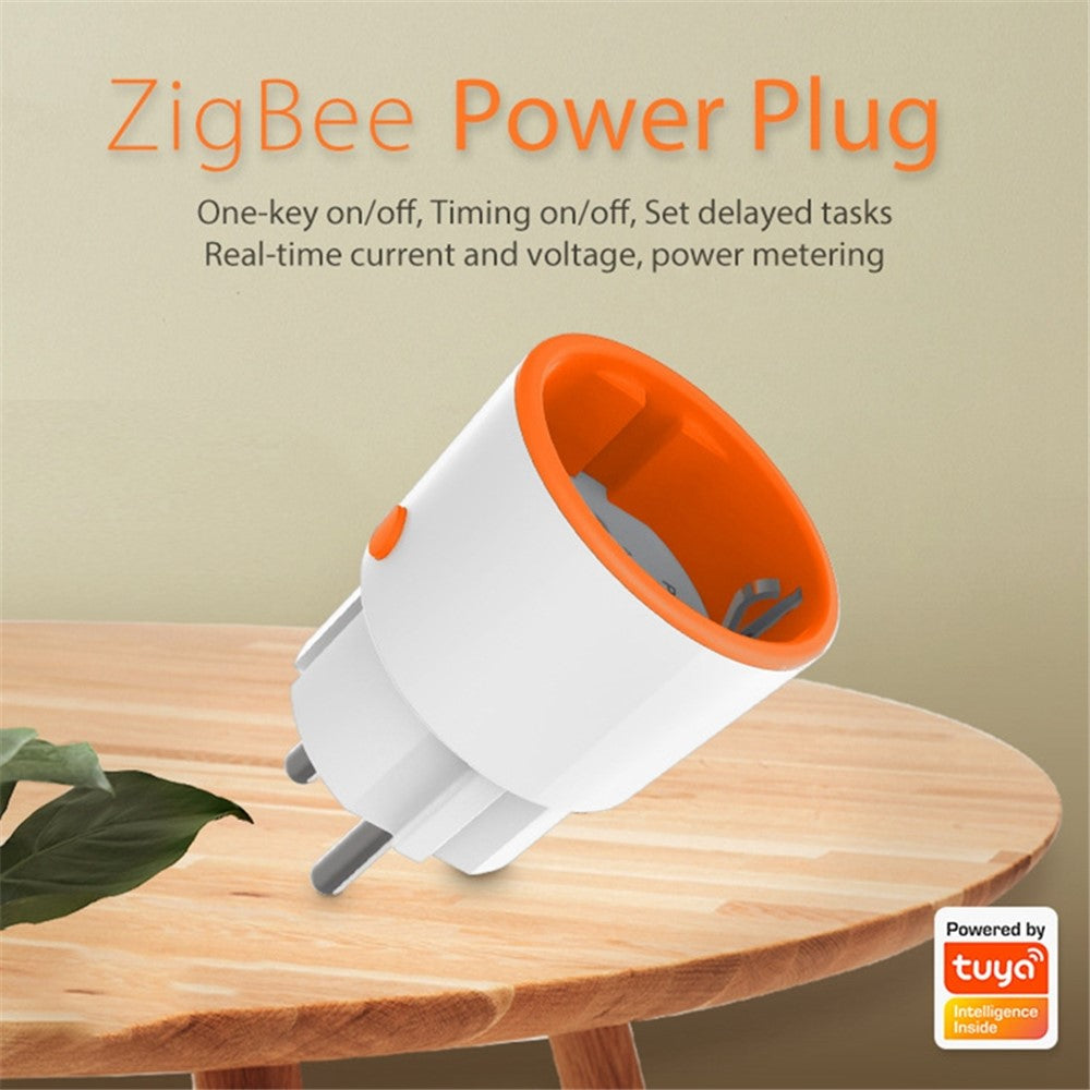 NEO NAS-WR01B Tuya ZigBee Smart Socket 16A 2.4GHz Smart Plug with Power Metering Support Smartphone Remote Control (EU Plug)