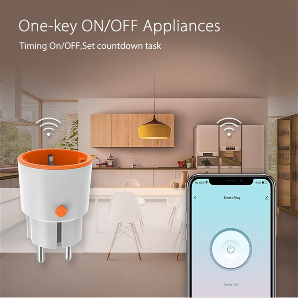 NEO NAS-WR01B Tuya ZigBee Smart Socket 16A 2.4GHz Smart Plug with Power Metering Support Smartphone Remote Control (EU Plug)