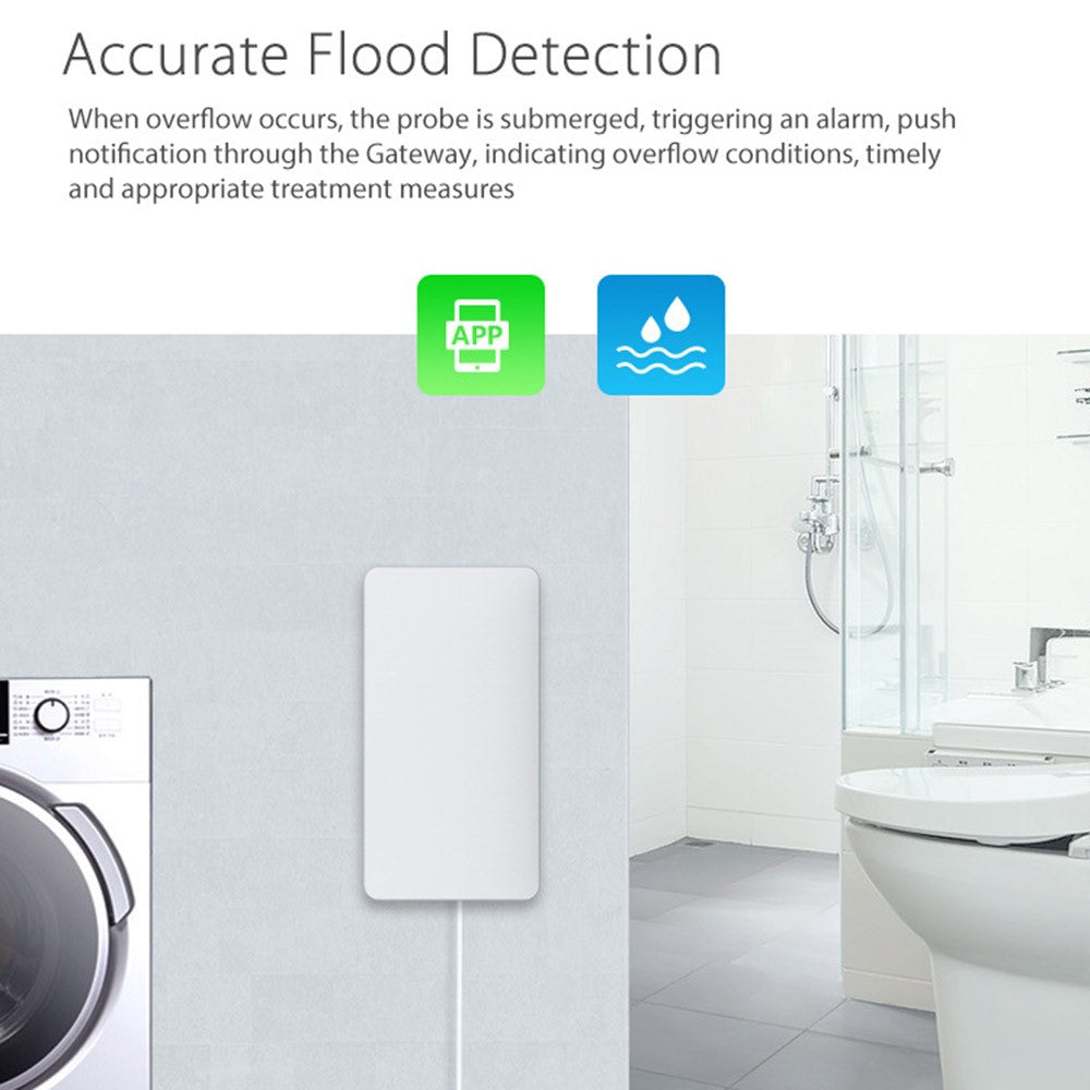 NEO NAS-WS05W WiFi Water Leak Sensor Wireless Water Leak Alarm Detector for Smart Home Life