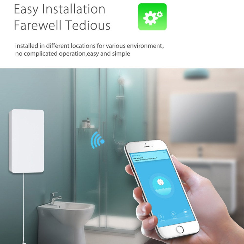 NEO NAS-WS05W WiFi Water Leak Sensor Wireless Water Leak Alarm Detector for Smart Home Life