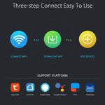 NEO NAS-AB02WT 2.4GHz WiFi Wireless Alarm Mini Smart Siren Alarm with Temperature and Humidity Sensor for Home (USB Powered)