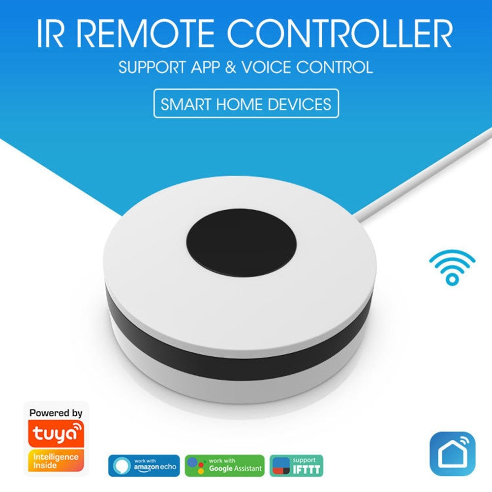 NEO NAS-IR02W Smart Home IR Infrarød Fjernbetjening Stemmestyret til TV, Aircondition, Audio, Kompatibel med Alexa
