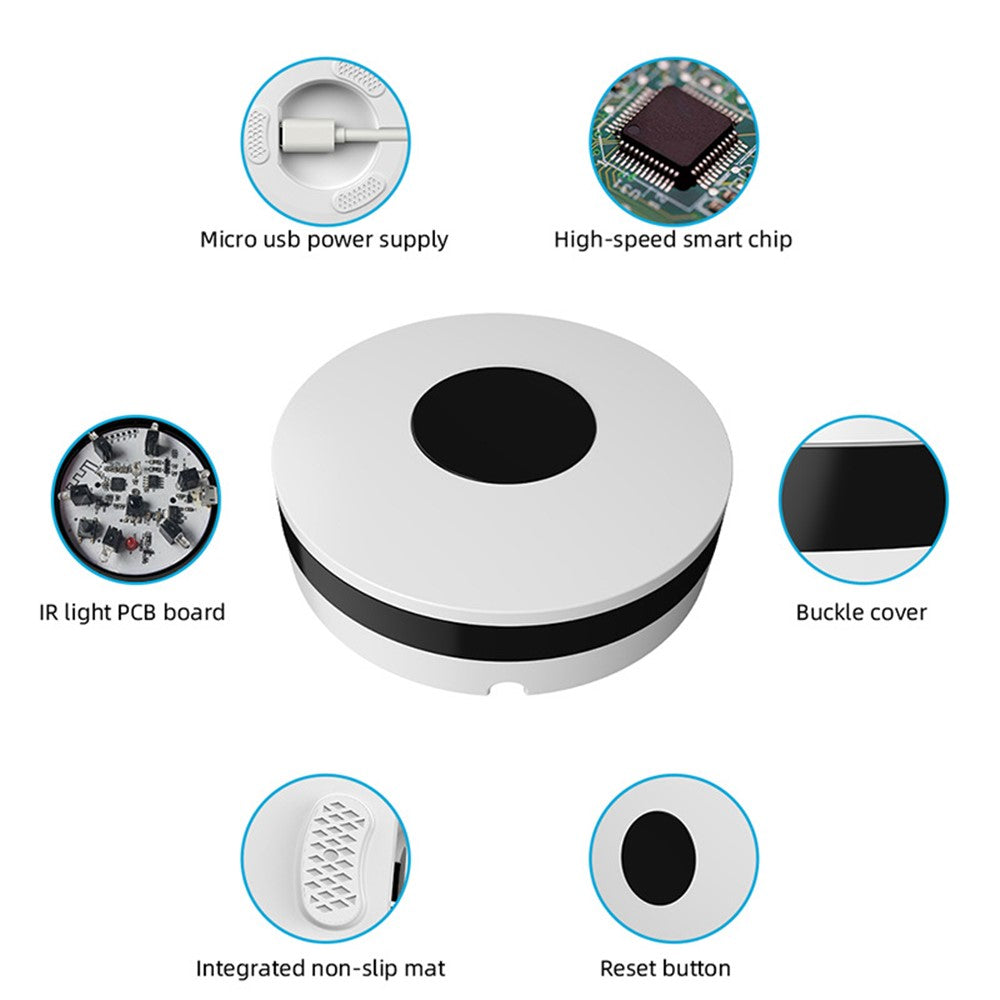 NEO NAS-IR02W Smart Home IR Infrarød Fjernbetjening Stemmestyret til TV, Aircondition, Audio, Kompatibel med Alexa
