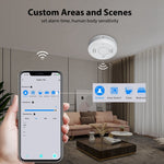 NEO NAS-PS01W Tuya Smart WiFi+Bluetooth-compatible Dual Mode Radar Human Presence Sensor APP Control Human Detection Sensor for Meeting Room Bedroom
