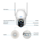 ESCAM QF103 3MP Cloud Storage PT WiFi PIR Alarm IP Camera + Solar Panel Full Color Night Vision Camera Security Monitor Camera Support Two Way Audio