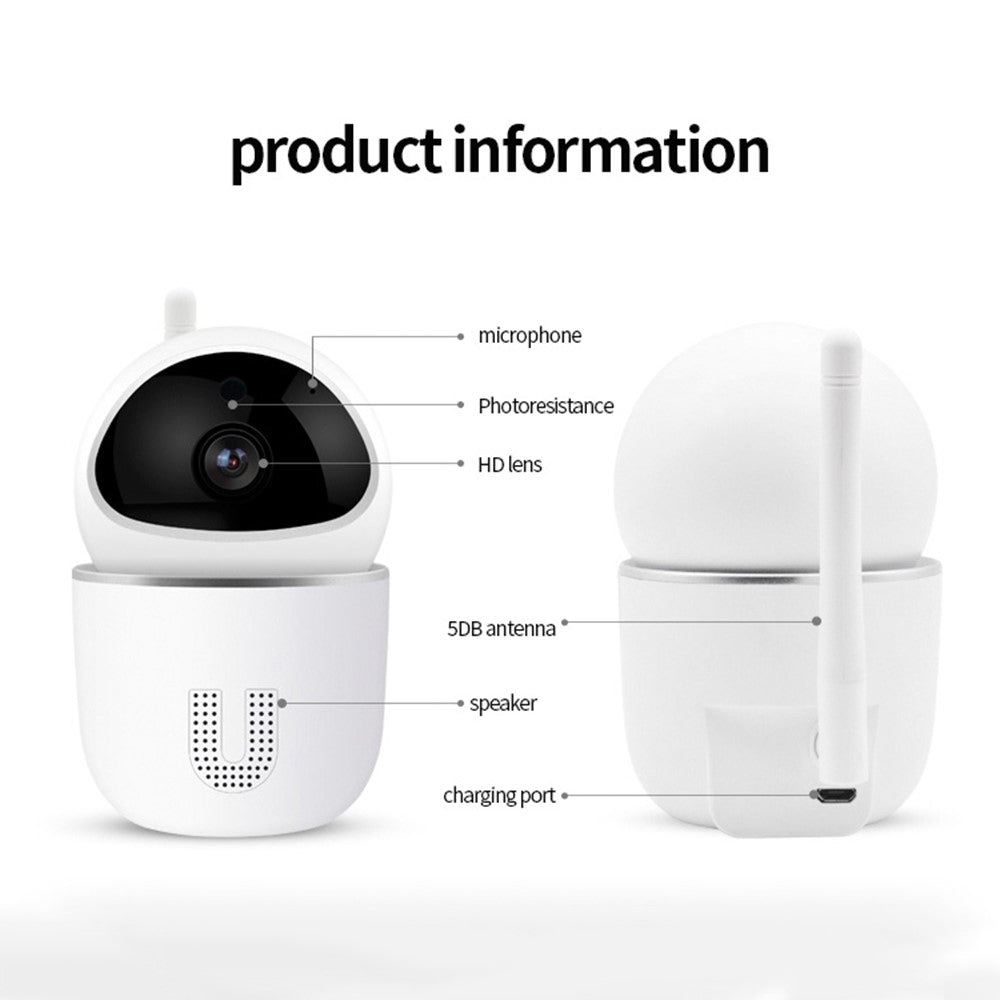 SK-ZA03 Trådlös WiFi-säkerhetskamera Smart spårningsövervakningskamera 1080P (2.0MP) Webbkamera för hem, skola, butik