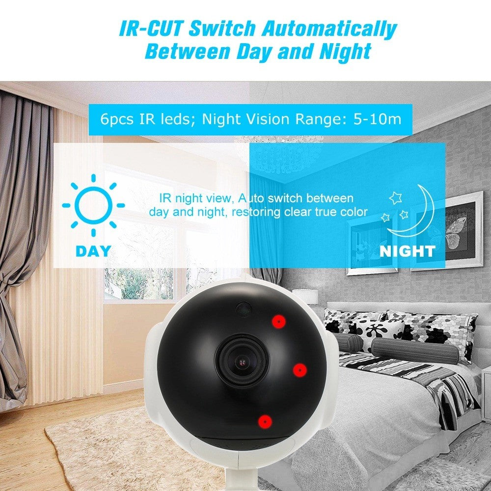 FY-H2-100 720P WiFi IP Camera Monitor Home Surveillance Two-Way Audio Wireless Webcam with Motion Detection Function