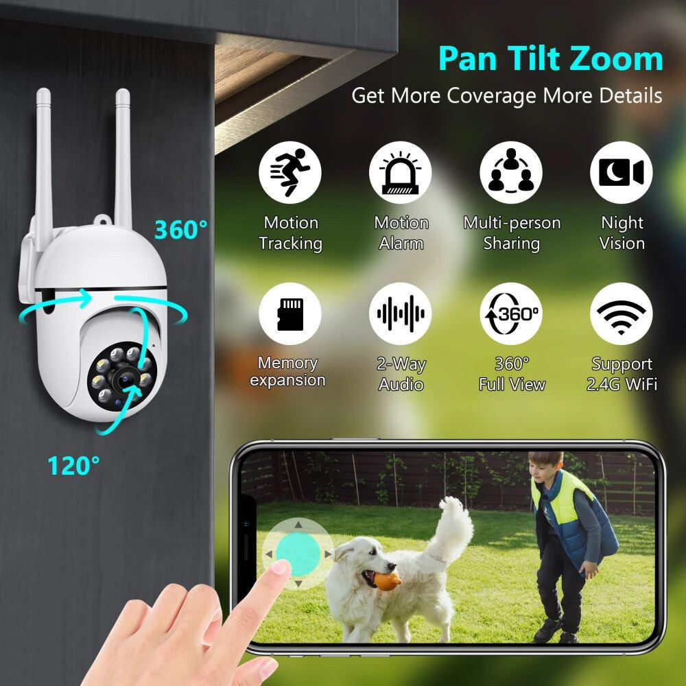A7 Wireless WiFi Surveillance Camera Two-Way Voice Camera Monitor Support Night Vision for Home, Office