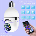 2.4G Smart WiFi Camera Mini PTZ 1080P HD IP Camera with Bulb E27 Socket, Two-Way Talk Home Surveillance