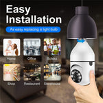 2.4G Smart WiFi Camera Mini PTZ 1080P HD IP Camera with Bulb E27 Socket, Two-Way Talk Home Surveillance
