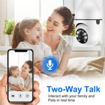 2.4G Smart WiFi Camera Mini PTZ 1080P HD IP Camera with Bulb E27 Socket, Two-Way Talk Home Surveillance