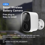 VSTARCAM 2MP Wireless Camera with Solar Panel, Battery Powered Low Power WiFi Camera Home Safety Device