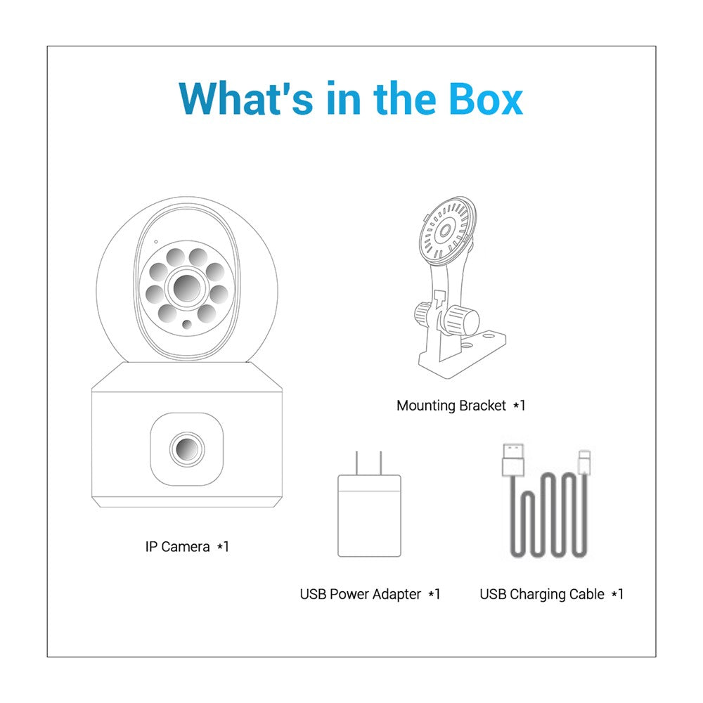 ESCAM QF010 2x2MP Dual Lens Motion Detection WiFi Camera Two-Way Voice Camera Support Cloud Storage