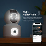 ESCAM QF010 2x2MP Dual Lens Motion Detection WiFi Camera Two-Way Voice Camera Support Cloud Storage