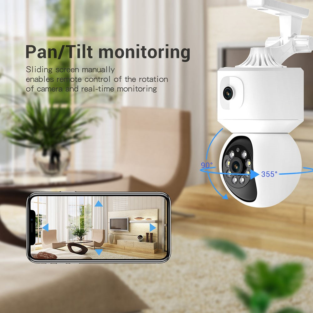 ESCAM QF010 2x2MP Dual Lens Motion Detection WiFi Camera Two-Way Voice Camera Support Cloud Storage