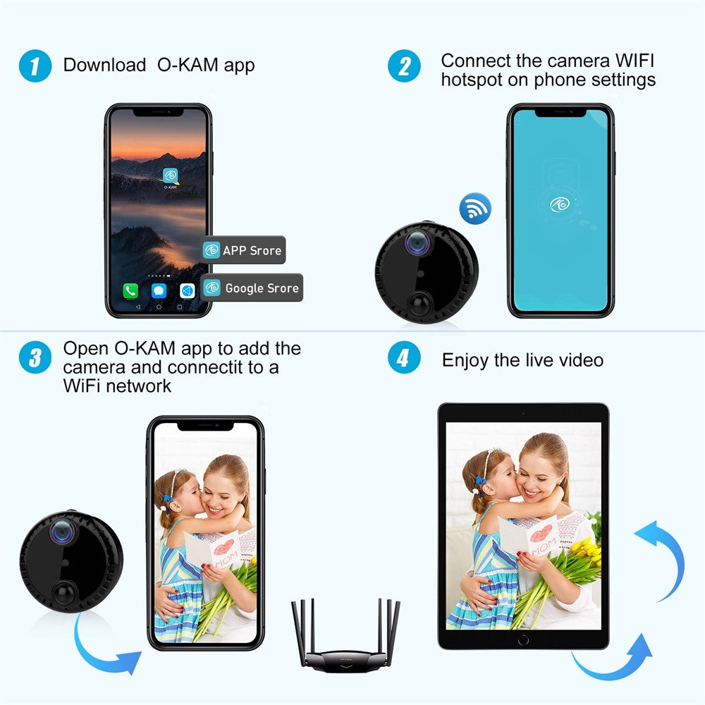 R10 Wireless WiFi Webcam Home Network Monitor Camera 4K HD Night Vision Cell Phone Remote Camera
