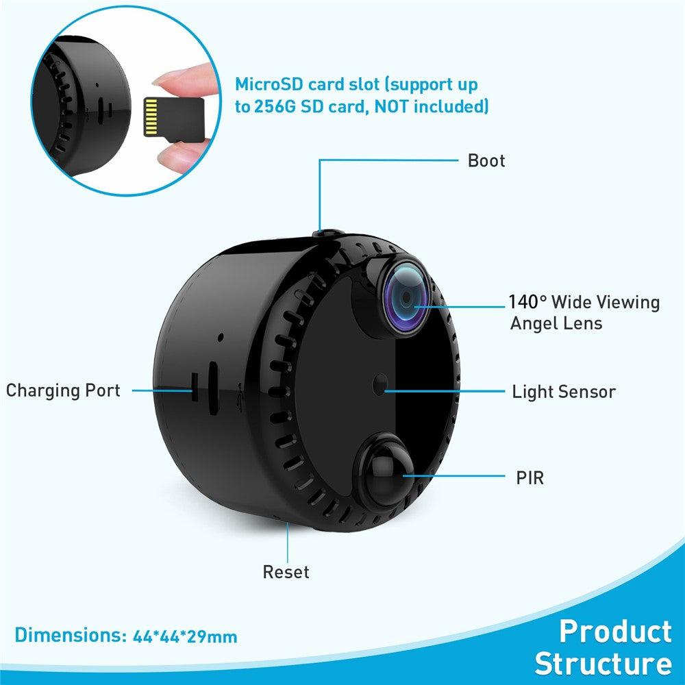 R10 Wireless WiFi Webcam Home Network Monitor Camera 4K HD Night Vision Cell Phone Remote Camera