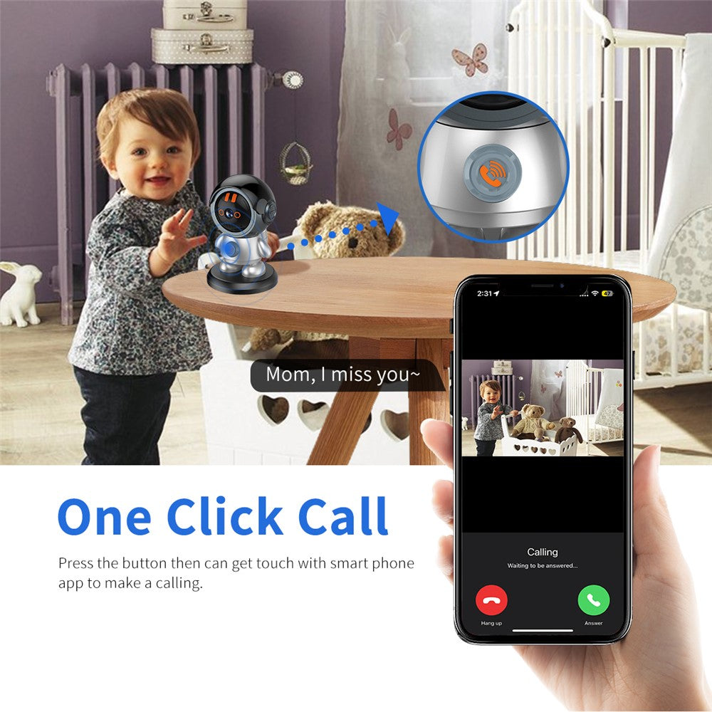 ESCAM PT302 3MP 1296P One Click Call Robotman H.265 WiFi IP Camera Home Security CCTV