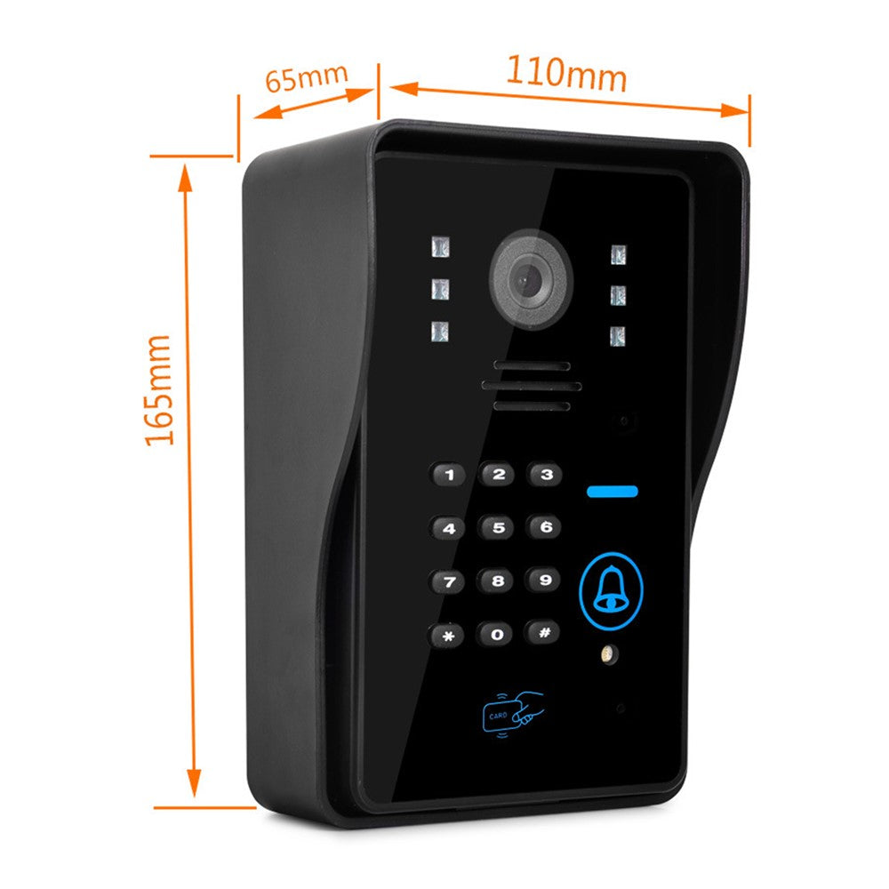 WF1002 1080P WiFi / IP Wireless Doorbell with Password and Card Unlock, Visual Intercom, EU Plug (CE, ROHS)