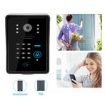 WF1002 1080P WiFi / IP Wireless Doorbell with Password and Card Unlock, Visual Intercom, EU Plug (CE, ROHS)