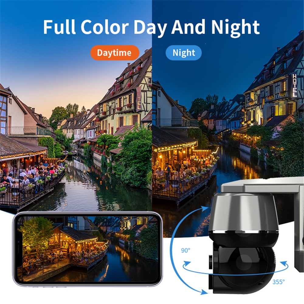 Q7 Wireless WiFi 2MP HD Camera Solar-Powered Outdoor Surveillance Camera