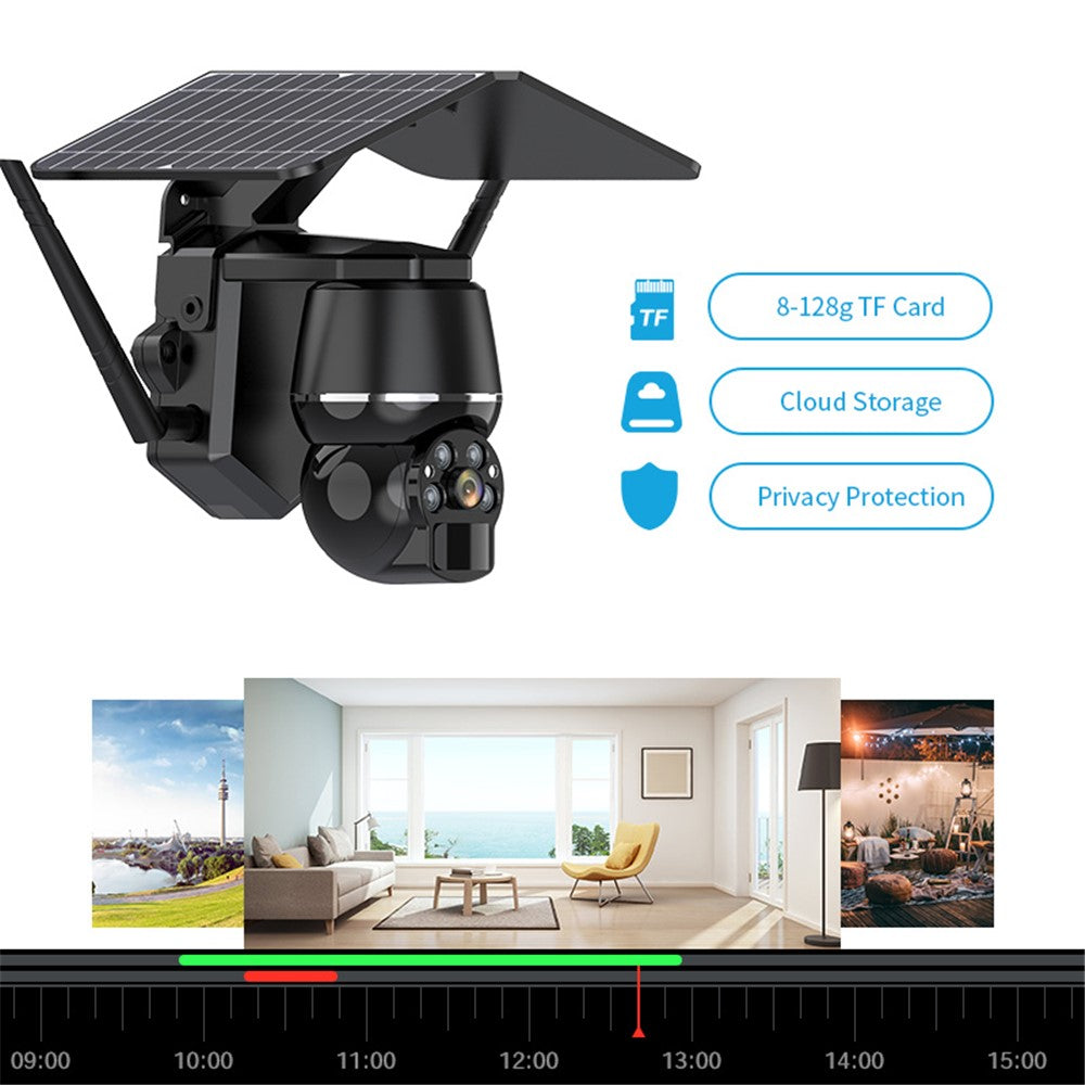 Q7 Wireless WiFi 2MP HD Camera Solar-Powered Outdoor Surveillance Camera