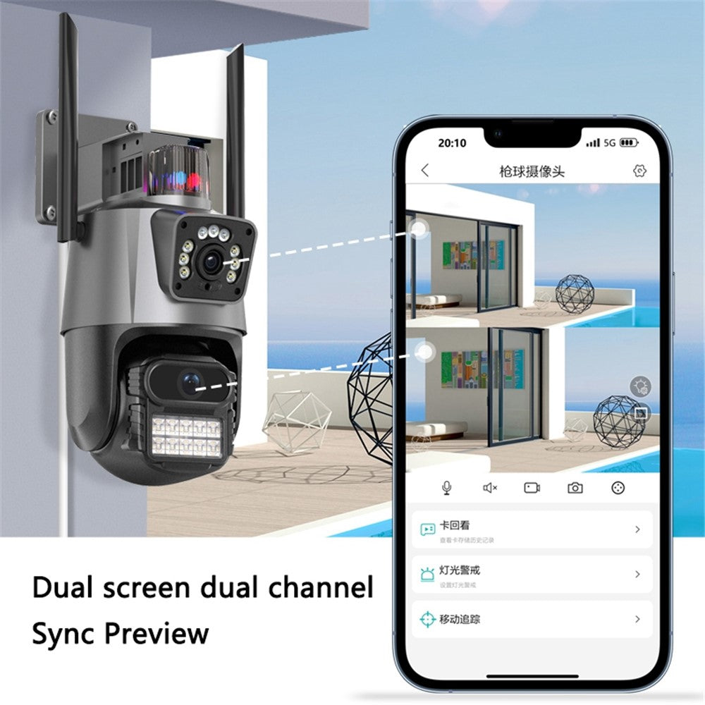 Outdoor Waterproof Intercom Monitor Ball Machine WiFi Camera, APP: ICSEE