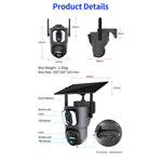 ESCAM QF390 2MP+2MP Dual Lens IP66 PIR Sensor WiFi Solar Panel IP Camera
