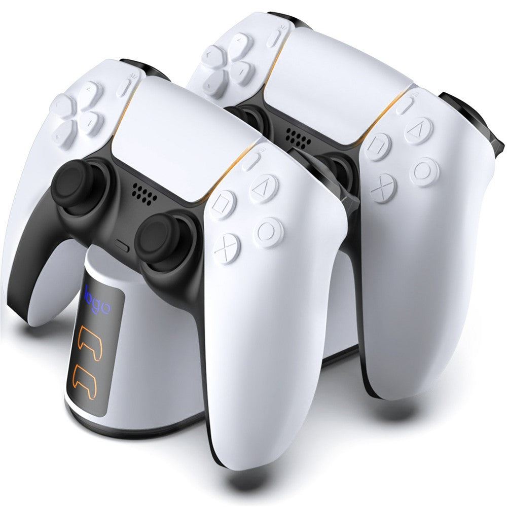 DSP-828 For Sony PlayStation 5 Game Controller Dual Slot Charger Dock LED Light Fast Charging Station