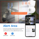 ESCAM QF202 E27 2x2MP Dual Lens Dual Screen Security Camera Two-Way Voice Motion Detection WiFi Camera