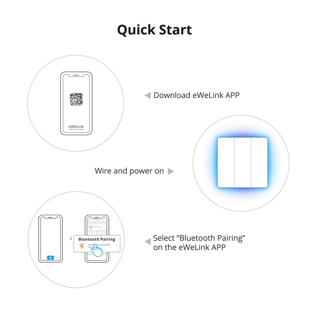 SONOFF TX Ultimate WiFi Smart Touch-vægkontakt understøtter eWeLink-Remote